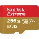 SanDisk Extreme 256GB 190mbps microSDXC UHS-I Memory Card (SDSQXAV-256G-GN6MN)